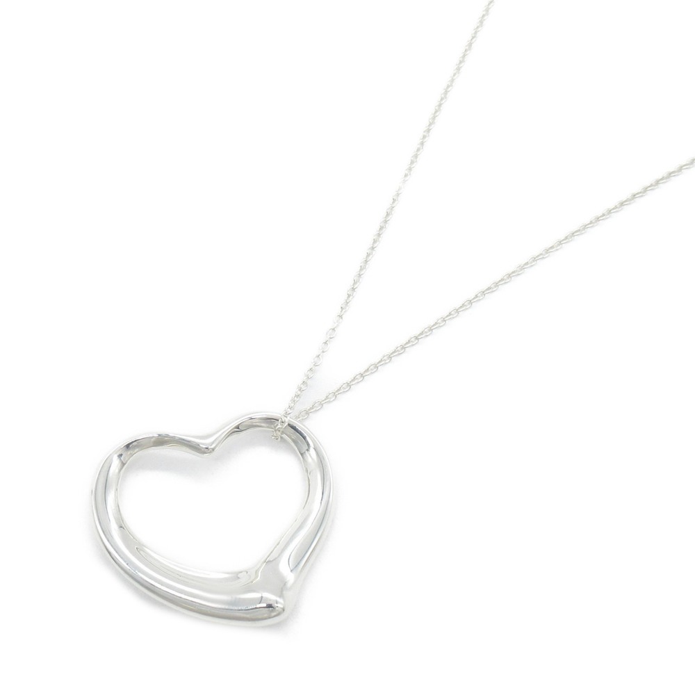 Tiffany Open Heart Necklace Large Silver